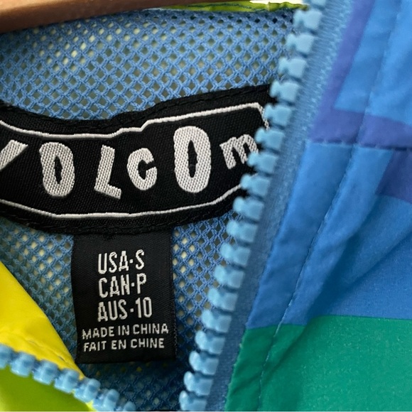 Volcom Sunrisa Windbreaker Hoodie Jacket Boys Kids Size Small 8/10 - Picture 8 of 9
